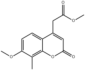 Methyl (7-methoxy-8-methyl-2-oxo-2H-chromen-4-yl)-acetate Struktur