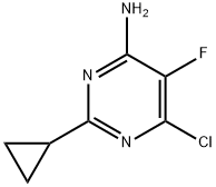 6-Chloro-2-cyclopropyl-5-fluoropyrimidin-4-amine Struktur