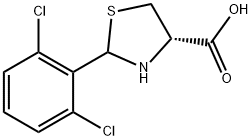 (4S)-2-(2,6-Dichlorophenyl)-1,3-thiazolidine-4-carboxylic acid Struktur