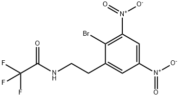 N-(2-Bromo-3,5-dinitrophenethyl)-2,2,2-trifluoroacetamide Struktur