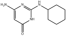 6-Amino-2-(cyclohexylamino)pyrimidin-4(3H)-one Struktur