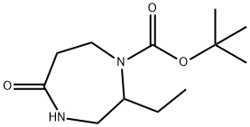 tert-Butyl 2-ethyl-5-oxo-1,4-diazepane-1-carboxylate Struktur