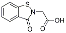 (3-Oxo-1,2-benzisothiazol-2(3H)-yl)acetic acid Struktur