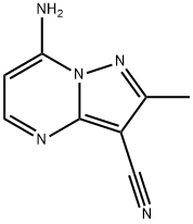 7-Amino-2-methylpyrazolo[1,5-a]pyrimidine-3-carbonitrile Struktur