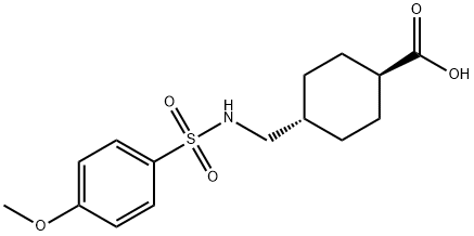 trans-4-({[(4-Methoxyphenyl)sulfonyl]amino}-methyl)cyclohexanecarboxylic acid Struktur