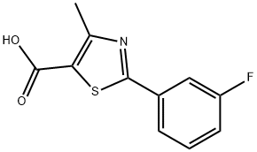 2-(3-Fluorophenyl)-4-methyl-1,3-thiazole-5-carboxylic acid Struktur