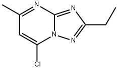 7-Chloro-2-ethyl-5-methyl[1,2,4]triazolo-[1,5-a]pyrimidine Struktur