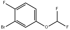 2-Bromo-4-(difluoromethoxy)-1-fluoro-benzene Struktur