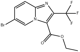 Ethyl 6-bromo-2-(trifluoromethyl)imidazo-[1,2-a]pyridine-3-carboxylate Struktur