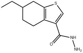 6-ETHYL-4,5,6,7-TETRAHYDRO-1-BENZOTHIOPHENE-3-CARBOHYDRAZIDE Struktur