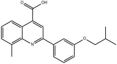 2-(3-ISOBUTOXYPHENYL)-8-METHYLQUINOLINE-4-CARBOXYLIC ACID Struktur