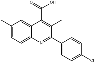 2-(4-CHLOROPHENYL)-3,6-DIMETHYLQUINOLINE-4-CARBOXYLIC ACID Struktur