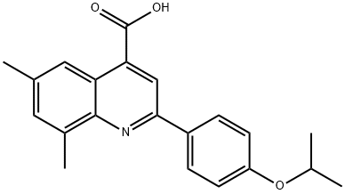 2-(4-ISOPROPOXYPHENYL)-6,8-DIMETHYLQUINOLINE-4-CARBOXYLIC ACID Struktur