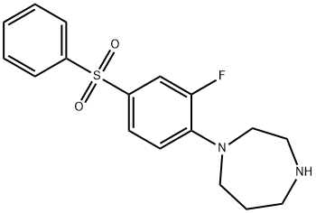 1-[(2-FLUORO-4-PHENYLSULFONYL)PHENYL]-HOMOPIPERAZINE Struktur