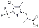 3-[4-CHLORO-5-METHYL-3-(TRIFLUOROMETHYL)-1H-PYRAZOL-1-YL]-2-METHYLPROPANOIC ACID Struktur