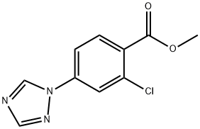 methyl 2-chloro-4-(1H-1,2,4-triazol-1-yl)benzenecarboxylate Struktur