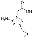 (5-Amino-3-cyclopropyl-1H-pyrazol-1-yl)acetic acid Struktur