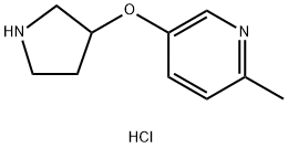 2-Methyl-5-(3-pyrrolidinyloxy)pyridinehydrochloride Struktur