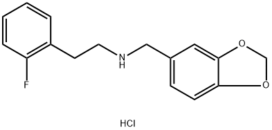 Benzo[1,3]dioxol-5-ylmethyl-[2-(2-fluoro-phenyl)-ethyl]-amine hydrochloride Struktur