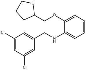 N-(3,5-Dichlorobenzyl)-2-(tetrahydro-2-furanylmethoxy)aniline Struktur