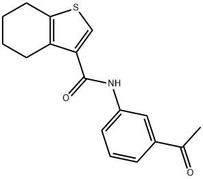 N-(3-Acetylphenyl)-4,5,6,7-tetrahydro-1-benzothiophene-3-carboxamide Struktur