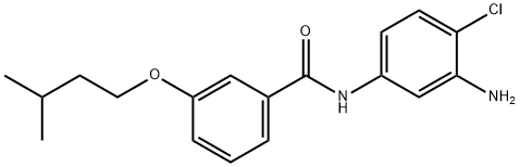 N-(3-Amino-4-chlorophenyl)-3-(isopentyloxy)-benzamide Struktur