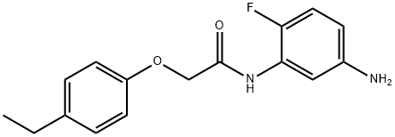 N-(5-Amino-2-fluorophenyl)-2-(4-ethylphenoxy)-acetamide Struktur