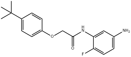 N-(5-Amino-2-fluorophenyl)-2-[4-(tert-butyl)-phenoxy]acetamide Struktur