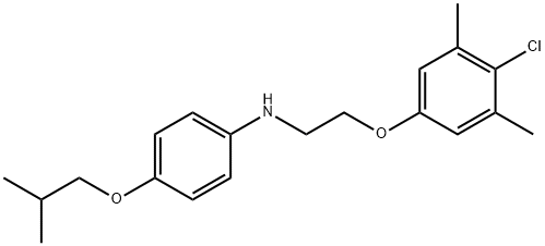 N-[2-(4-Chloro-3,5-dimethylphenoxy)ethyl]-4-isobutoxyaniline Struktur