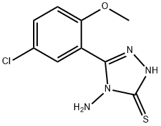 4-amino-5-(5-chloro-2-methoxyphenyl)-4H-1,2,4-triazole-3-thiol Struktur