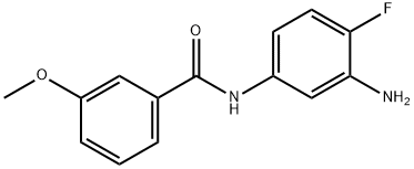 N-(3-amino-4-fluorophenyl)-3-methoxybenzamide Struktur