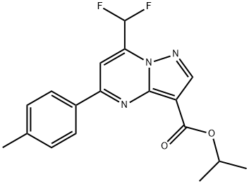 isopropyl 7-(difluoromethyl)-5-(4-methylphenyl)pyrazolo[1,5-a]pyrimidine-3-carboxylate Struktur