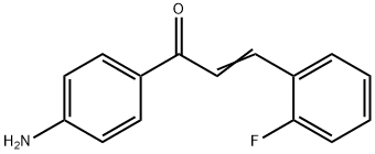 (2E)-1-(4-aminophenyl)-3-(2-fluorophenyl)prop-2-en-1-one Struktur