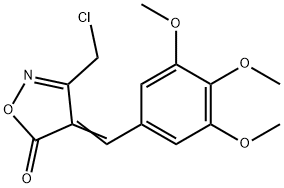 (4E)-3-(chloromethyl)-4-(3,4,5-trimethoxybenzylidene)isoxazol-5(4H)-one Struktur