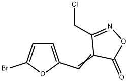 (4E)-4-[(5-bromo-2-furyl)methylene]-3-(chloromethyl)isoxazol-5(4H)-one Struktur