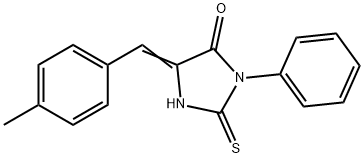 (5E)-2-mercapto-5-(4-methylbenzylidene)-3-phenyl-3,5-dihydro-4H-imidazol-4-one Struktur