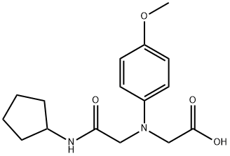 [[2-(cyclopentylamino)-2-oxoethyl](4-methoxyphenyl)amino]acetic acid Struktur