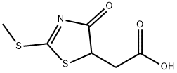 [2-(methylthio)-4-oxo-4,5-dihydro-1,3-thiazol-5-yl]acetic acid Struktur