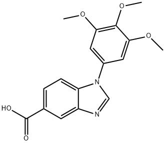 1-(3,4,5-trimethoxyphenyl)-1H-benzimidazole-5-carboxylic acid Struktur