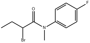 2-bromo-N-(4-fluorophenyl)-N-methylbutanamide Struktur