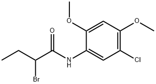 2-bromo-N-(5-chloro-2,4-dimethoxyphenyl)butanamide Struktur