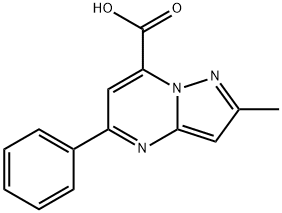 2-methyl-5-phenylpyrazolo[1,5-a]pyrimidine-7-carboxylic acid Struktur