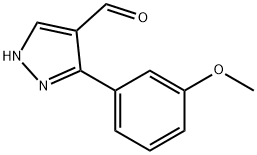 3-(3-methoxyphenyl)-1H-pyrazole-4-carbaldehyde Struktur