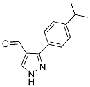 3-(4-isopropylphenyl)-1H-pyrazole-4-carbaldehyde Struktur