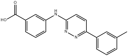 3-{[6-(3-methylphenyl)pyridazin-3-yl]amino}benzoic acid Struktur