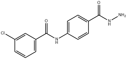 3-chloro-N-[4-(hydrazinocarbonyl)phenyl]benzamide Struktur