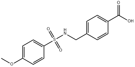 4-({[(4-methoxyphenyl)sulfonyl]amino}methyl)benzoic acid Struktur