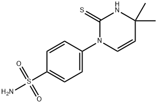 4-(2-mercapto-4,4-dimethylpyrimidin-1(4H)-yl)benzenesulfonamide Struktur