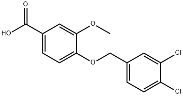 4-[(3,4-dichlorobenzyl)oxy]-3-methoxybenzoic acid Struktur