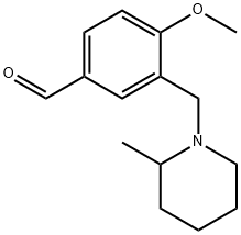 4-methoxy-3-[(2-methylpiperidin-1-yl)methyl]benzaldehyde Struktur